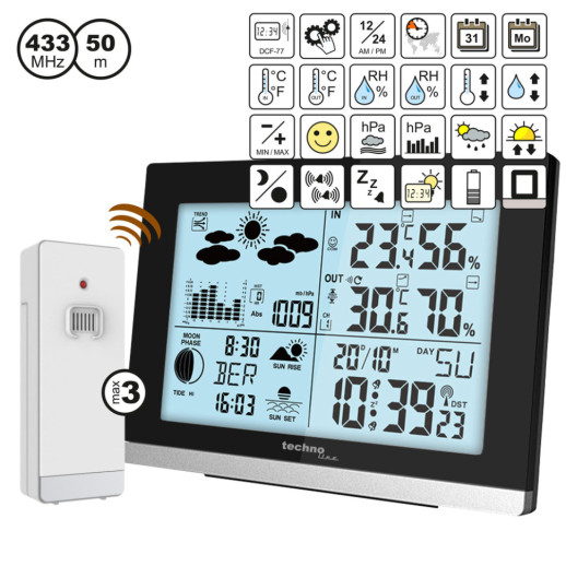 Метеостанція Technoline WS6762 Black (WS6762)
