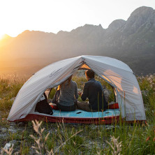 Намет надлегкий двомісний  з футпринтом Naturehike Star-River 2 Updated NH17T012-T, 210T, сіро-червоний