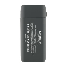 Зарядний пристрій-павербанк LiitoKala Lii-MP2 на 2 канали для акумуляторів, сірий