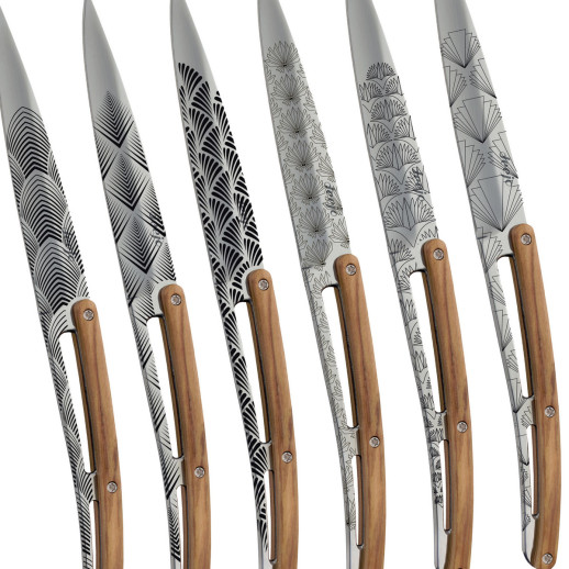 Набір ножів 6 Deejo Steak Knives, mirror finish " Art Deco"