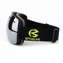 Маска для лиж та сноуборду Sposune HX021-3 Matte Black-Mirror Grey