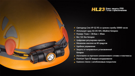 Налобний ліхтар Fenix HL23 Cree XP-G2 R5