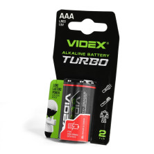 Батарейки лужні Videx LR03/AAA Turbo 2шт упак