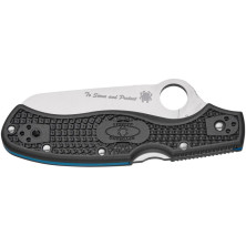 Ніж Spyderco Rescue 3, Thin Blue Line, серрейтор black