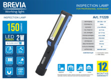 Ліхтар інспекційний Brevia LED Pen Light 2W COB+1W LED 150lm 900mAh microUSB