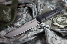 Ніж Kizlyar Supreme Alpha сатин, сталь AUS8, Камо піхви