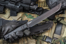 Ніж Kizlyar Supreme Sensei чорний, сталь D2, рукоять G10