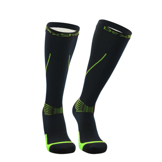 Водонепроникні шкарпетки Dexshell Mudder, чорні з жовтими смужками XL
