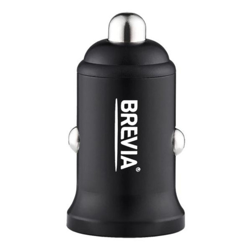Автомобільний зарядний пристрій Brevia ePower DualChargeLED 38W 1xUSB-C+1xUSB-A
