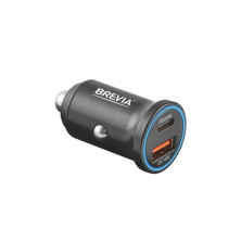 Автомобільний зарядний пристрій Brevia ePower DualChargeLED 38W 1xUSB-C+1xUSB-A