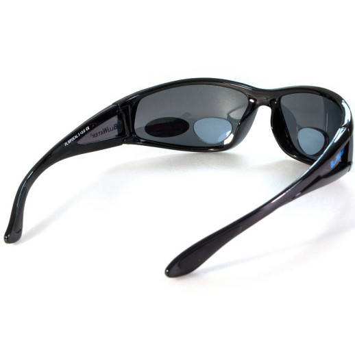 Окуляри BluWater Bifocal - 3 (+3.0) Polarized (gray) чорна біфокальна лінза з діоптріями