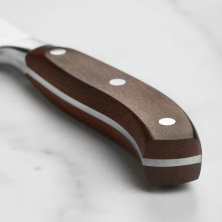 Кухонний ніж Grand Maitre Wood Santoku  17см рифл. с дерев. ручкой (GB)