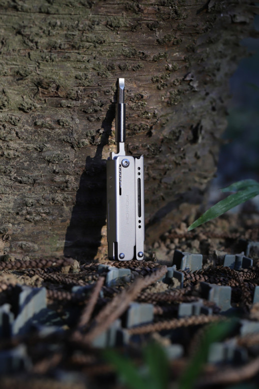 Міні мультитул-ножиці Roxon M3 зі змінними бітами, сірий
