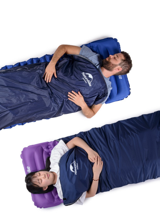 Спальник надлегкий Naturehike Ultra light LW 180 NH15S003-D, (20°C), p-p M, помаранчевий, лівий