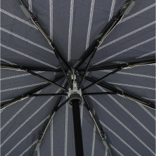 Парасолька Knirps T. 260 Crook Handle Gatsby Black Авто /складаний /8спіц /D97x33см