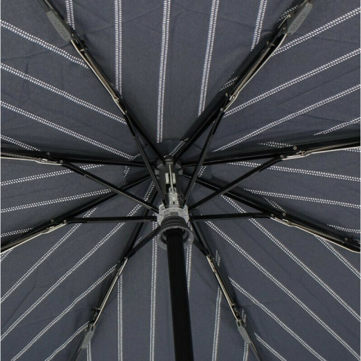 Парасолька Knirps T. 260 Crook Handle Gatsby Black Авто /складаний /8спіц /D97x33см