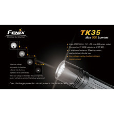 Тактичний ліхтар Fenix TK35 Cree XM-L2 U2 LED, чорний