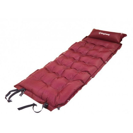 Килимок самонадувний KingCamp Base Camp Comfort (KM3560), Wine red