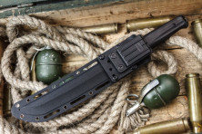 Ніж Kizlyar Supreme Sensei чорний, сталь AUS8, рукоять G10