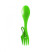 Ложка-вилка з карабіном Summit Quattro Space Saving Cutlery Set Зелена