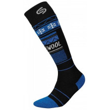 Термошкарпетки InMove Ski Deodorant Thermowool чорний з синім 44-46