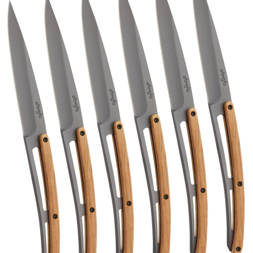 Набір ножів 6 Deejo Steak Knives, titan finish