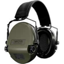 Активні навушники Sordin Supreme MIL AUX, Slim, (Верхній тримач) green