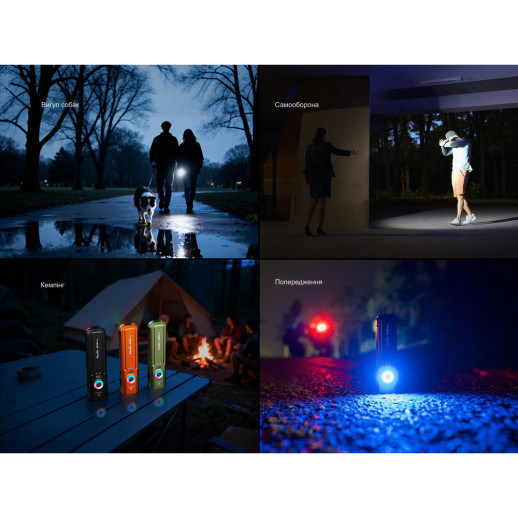 Ліхтар наключний Fenix E06R PRO, помаранчевий