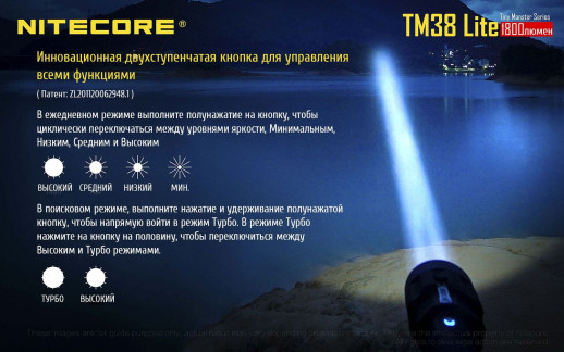 Надпотужний ліхтар Nitecore TM38 lite