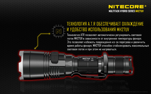 Тактичний ліхтар з УФ режимом Nitecore MH27UV