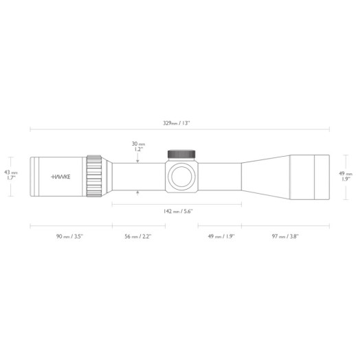 Приціл оптичний Hawke Vantage 30 WA 3-9x42 сітка L4A Dot з підсвічуванням