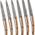 Набір ножів 6 Deejo Steak Knives, titan finish " Art Deco"