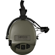 Активні навушники Sordin Supreme MIL AUX, Slim, задній тримач green