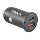 Автомобільний зарядний пристрій Brevia ePower DualMetal 48W 1xUSB-C+1xUSB-A, black