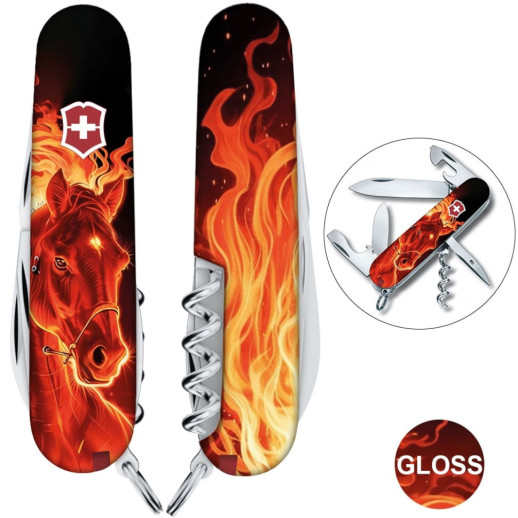 Складаний ніж Victorinox SPARTAN ZODIAC Червоний вогняний кінь 1.3603.Z5200pk