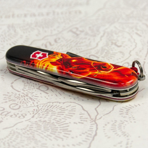 Складаний ніж Victorinox SPARTAN ZODIAC Червоний вогняний кінь 1.3603.Z5200pk