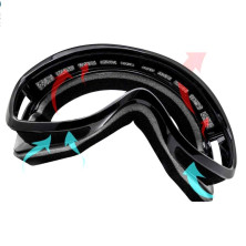 Маска для лиж і сноуборду Sposune HX043-1 Glossy Black-Brown