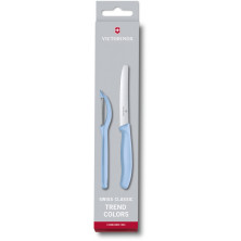 Набір кухонний Victorinox SwissClassic Paring Set (ніж, овощечистка Universal) Блакитний