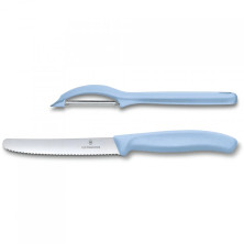Набір кухонний Victorinox SwissClassic Paring Set (ніж, овощечистка Universal) Блакитний