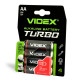 Батарейки лужні Videx LR06/АА Turbo 4шт. упак