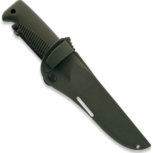 Ніж Peltonen M07 (N690), без покриття, хакі, хакі композитний чохол