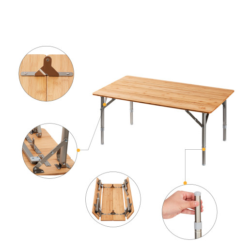Складаний стіл Atepa BAMBOO TABLE m +(AC2004) YELLOW