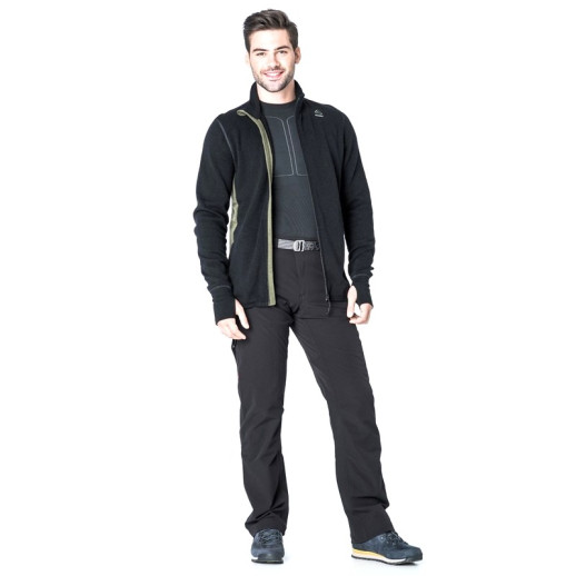 Джемпер чоловічий Aclima HotWool 400g Jacket Man Black /OliveNight L