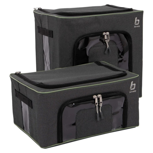 Комплект боксів-органайзерів складаних Bo-Camp Box Set M+L Anthracite (1709280)
