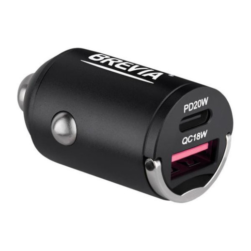 Автомобільний зарядний пристрій Brevia ePower NanoMetal 38W 1xUSB-C+1xUSB-A