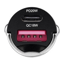 Автомобільний зарядний пристрій Brevia ePower NanoMetal 38W 1xUSB-C+1xUSB-A