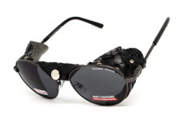 Окуляри захисні Global Vision Aviator-5 GunMetal (gray), сірі в темній оправі зі з'ємним ущільнювачем із синтетичної