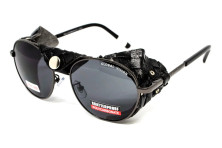 Окуляри захисні Global Vision Aviator-5 GunMetal (gray), сірі в темній оправі зі з'ємним ущільнювачем із синтетичної