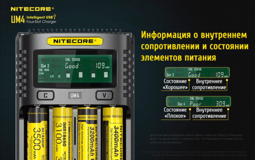 Зарядний пристрій Nitecore UM4