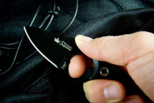 Ніж Kizlyar Supreme Amigo-X чорний, сталь AUS8